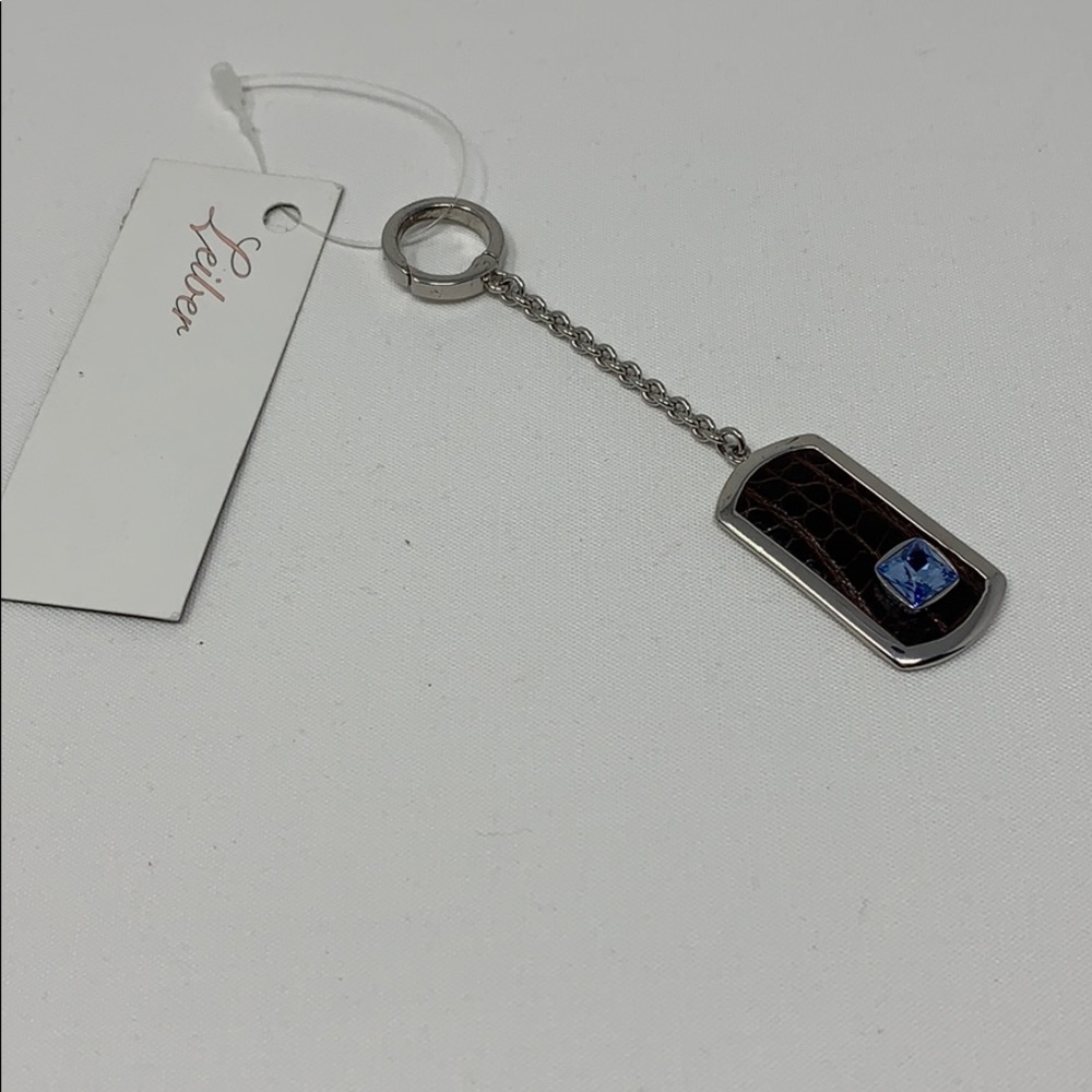 Judith Leiber Dog Tag Key Chain